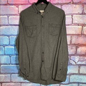 Men's Gray Button-Up Shirt Casual Mossimo Size Large